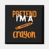 Funny Teacher, als wäre ich ein Crayon Halloween-G Magnet (Vorne)