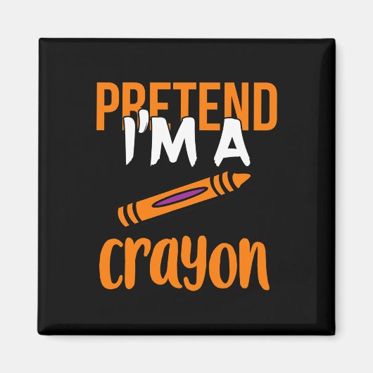 Funny Teacher, als wäre ich ein Crayon Halloween-G Magnet (Vorne)