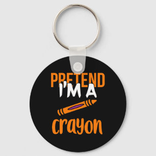 Funny Teacher, als wäre ich ein Crayon Halloween-G Schlüsselanhänger
