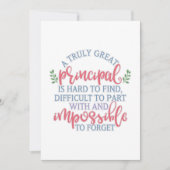 Funny Teacher Appreciation Principal Karte (Vorderseite)