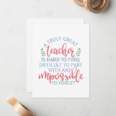 Funny Teacher Appreciation Principal Mitteilungskarte (Vorderseite/Rückseite Beispiel)