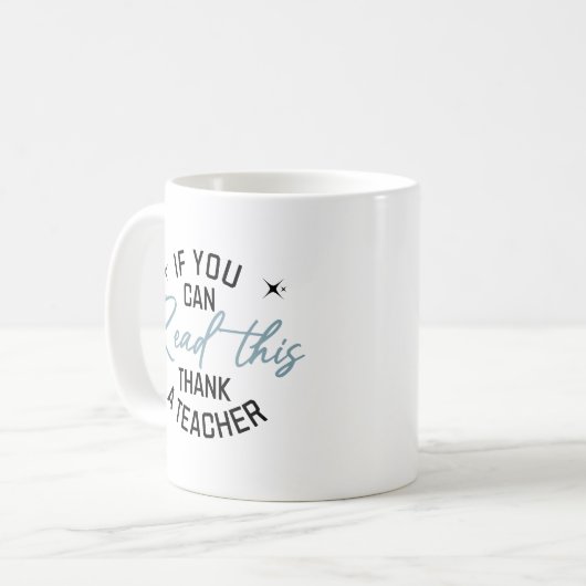 Funny Teacher Apprecive Reading Back to School Kaffeetasse (Vorderseite Links)