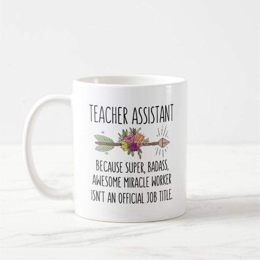 Funny Teacher Assistant Bildung Aide Gift Idee Kaffeetasse (Links)