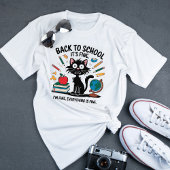 Funny Teacher Back to School Cat Lover Graphic T-Shirt