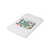 Funny Teacher Beach Summer Turtle Badematte (Schrägansicht)