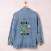 Funny Teacher Beach Summer Turtle Jeansjacke (Hangar)