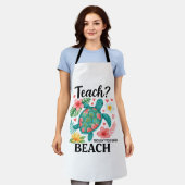 Funny Teacher Beach Summer Turtle Schürze (Getragen)