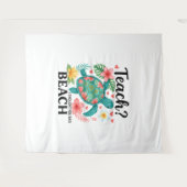 Funny Teacher Beach Summer Turtle Wandteppich (Vorderseite (Horizontal))