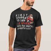 Funny Teacher Christmas 6-7 Brainrot Meme T-Shirt (Vorderseite)