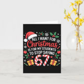 Funny Teacher Christmas Saying 67 Holiday Festive  Karte (Gelbe Blume)