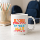 Funny Teacher Cup; Aufwertung der Brieftasche der Kaffeetasse