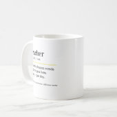 Funny Teacher Definition Gift Kaffeetasse (Vorderseite Links)