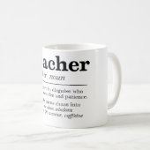 Funny Teacher Definition Kaffeetasse (VorderseiteRechts)