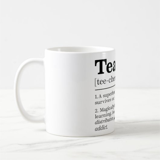 Funny Teacher Definition Kaffeetasse (Links)