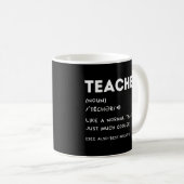 Funny Teacher Definition Lehrer Bewertung zurück Kaffeetasse (VorderseiteRechts)