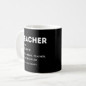 Funny Teacher Definition Lehrer Bewertung zurück Kaffeetasse (Vorderseite Links)