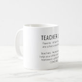 Funny Teacher Eltern Covid 19 Kaffeetasse (Vorderseite Links)