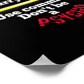 Funny Teacher English Use Commas Dont Be A Psycho  Poster (Ecke)