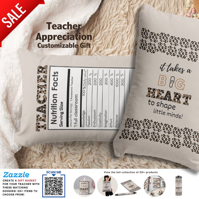 Funny Teacher Ernährung Fakten Custom Geschenk Lendenkissen (Von Creator hochgeladen)