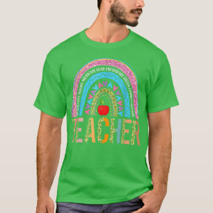 Funny Teacher For Teacher Day Boho Rainbow T - Shi T-Shirt