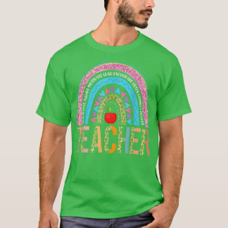 Funny Teacher For Teacher Day Boho Rainbow T - Shi T-Shirt