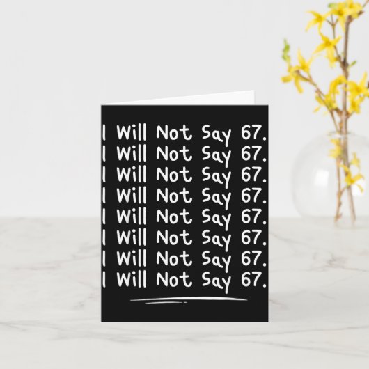Funny Teacher Gen Alpha Clroom Humor, I Will Not S Karte (Gelbe Blume)