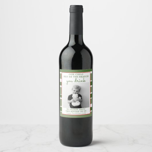 Funny Teacher Gift Wine Label - Weihnachtsgeschenk Weinetikett (Vorderseite)