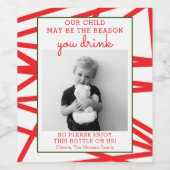 Funny Teacher Gift Wine Label - Weihnachtsgeschenk Weinetikett (Einzelnes Label)