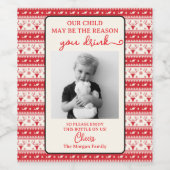 Funny Teacher Gift Wine Label - Weihnachtsgeschenk Weinetikett (Einzelnes Label)