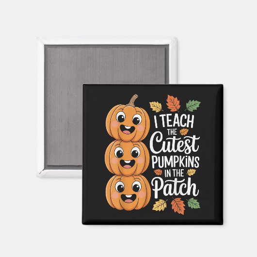 Funny Teacher Halloween S I lehre den Niedlichsten Magnet (Vorderseite/Rückseite)