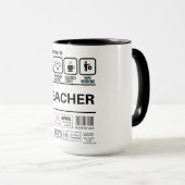 Funny Teacher Handling Information Tasse (VorderseiteRechts)