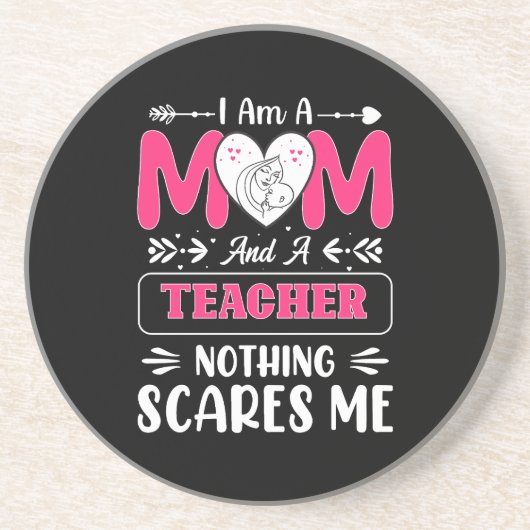 Funny Teacher Mama, Lehrerin Mama Funny Getränkeuntersetzer (Vorne)