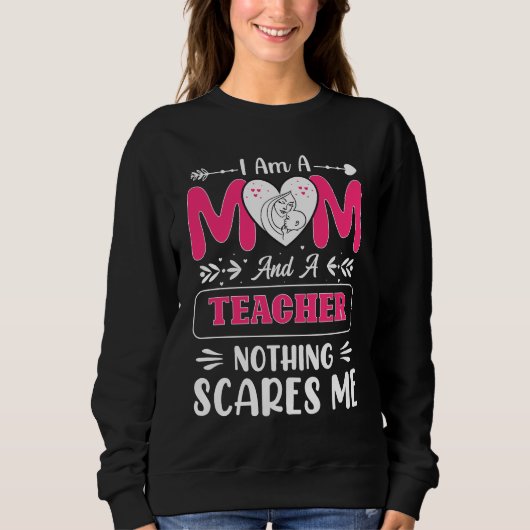 Funny Teacher Mama, Lehrerin Mama Funny Sweatshirt (Vorderseite)