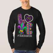 Funny Teacher Mardi Gras Family Matching Outfit_1 T-Shirt (Vorderseite)