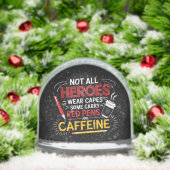 Funny Teacher Not All Heroes Wear Capes Coffee Schneekugeln (Weihnachten)