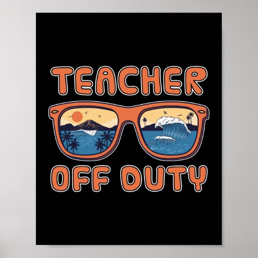 Funny Teacher Off Duty Preschool Teacher Poster (Vorne)