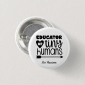 Funny Teacher personalisiertes Geschenk Button (Vorne & Hinten)
