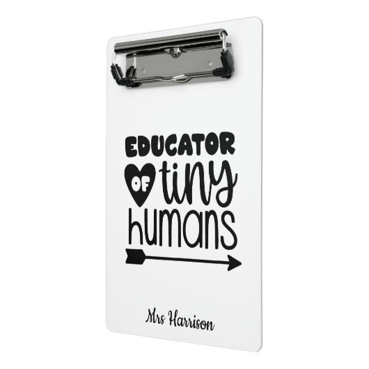 Funny Teacher personalisiertes Geschenk Mini Klemmbrett (Gewinkelt2)