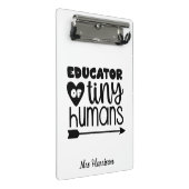 Funny Teacher personalisiertes Geschenk Mini Klemmbrett (Schrägansicht)