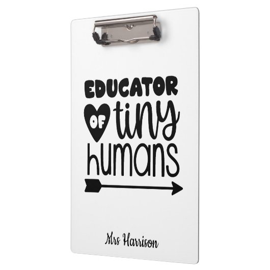 Funny Teacher personalisiertes Geschenkpapier Klemmbrett (Links)