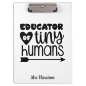Funny Teacher personalisiertes Geschenkpapier Klemmbrett (Vorderseite)