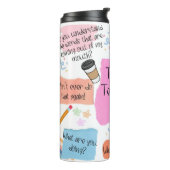 Funny Teacher Redewendungen Thermosbecher (Nach links gedreht)