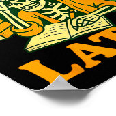 Funny Teacher Skeleton 6 7 Meme Six Seven Skeleton Poster (Ecke)