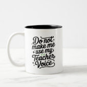 Funny Teacher Spaß Klassenzimmer Niedlich Girl Zweifarbige Tasse (Links)