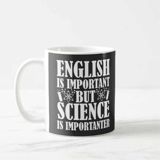 Funny Teacher Sprichwort Englisch wichtig, aber Wi Kaffeetasse (Links)
