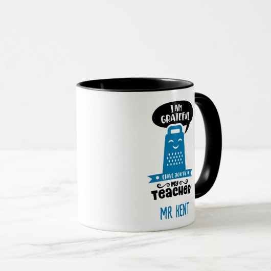 Funny Teacher Tasse - Blue Gratea Custom (VorderseiteRechts)