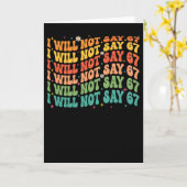 Funny Teacher Tee I Will Not 67 Rainbow Retro Karte (Gelbe Blume)