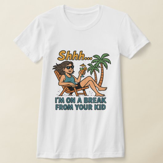 Funny Teacher Vacation T-Shirt (Ablage )