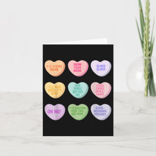 Funny Teacher Valentinstag Conversation Heart Sc Karte