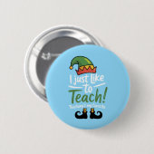 Funny Teacher Weihnachtsunterricht ist mein Favori Button (Vorne & Hinten)